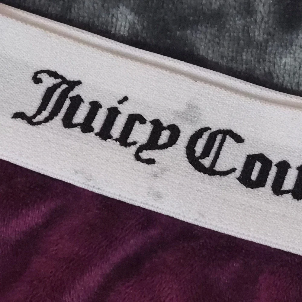 Juicy Couture Velour Sleep Shorts XL Plum Purple Rhinestone Logo Y2K Lounge